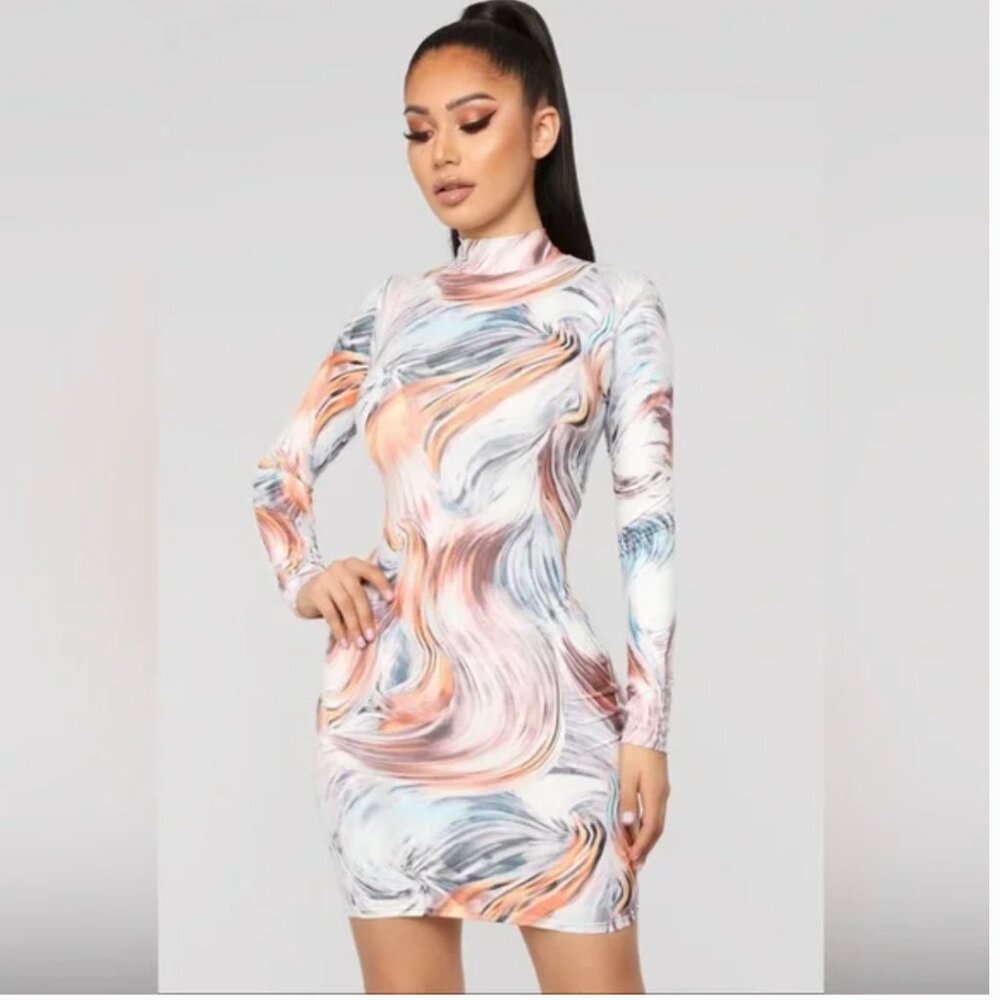 Brand new FashionNova stormy weather dress
